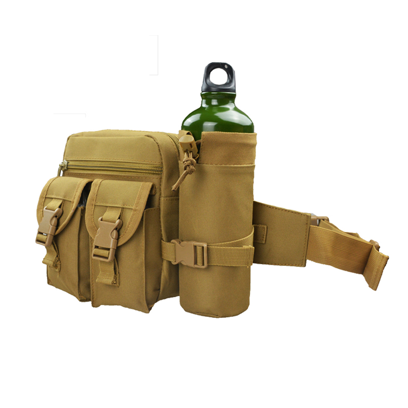 Bolsa de ombro militar com suporte para garrafa de água