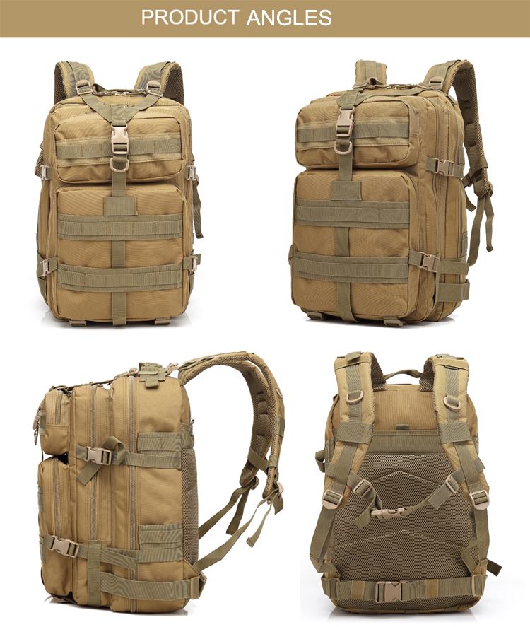 Mochila de assalto tático militar grande floresta 45L ao ar livre