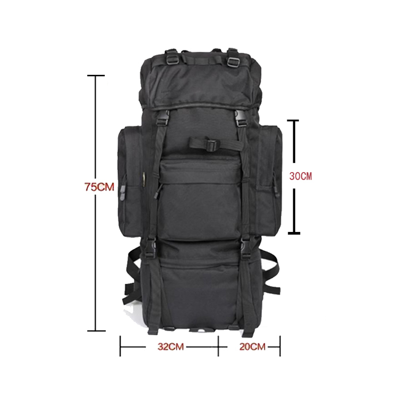 Mochila de camuflagem militar tática de caça de alpinismo 70L