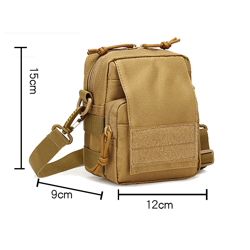 Bolsa de ombro camuflada à prova d'água de mão tático mini crossbody