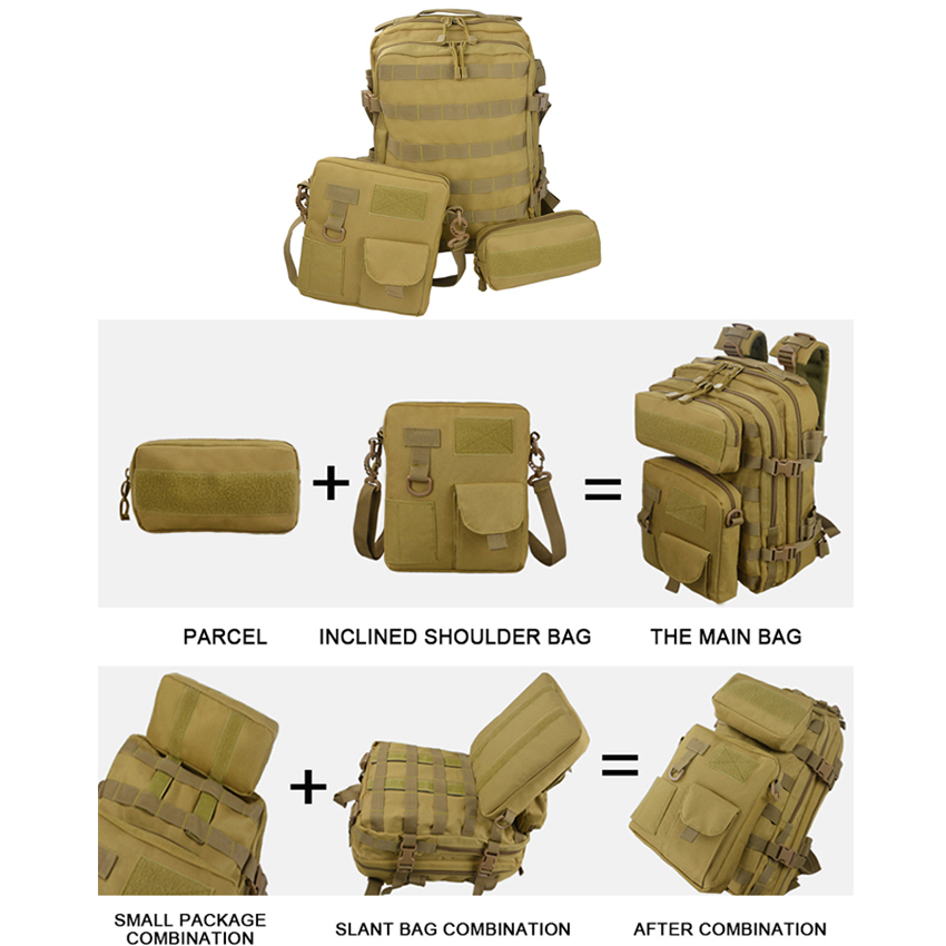 Camping caminhadas camuflagem militar molle mochila tática