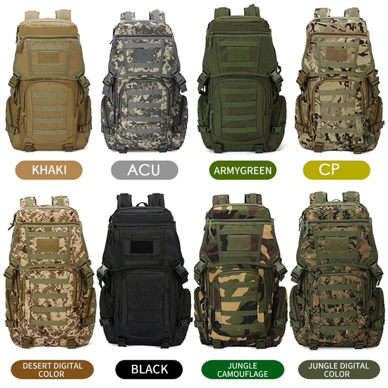 Mochila tática militar de montanha de acampamento militar molle 50L