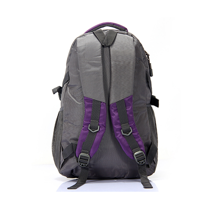 Grande mochila personalizada de viagem de poliéster roxo de acampamento unissex