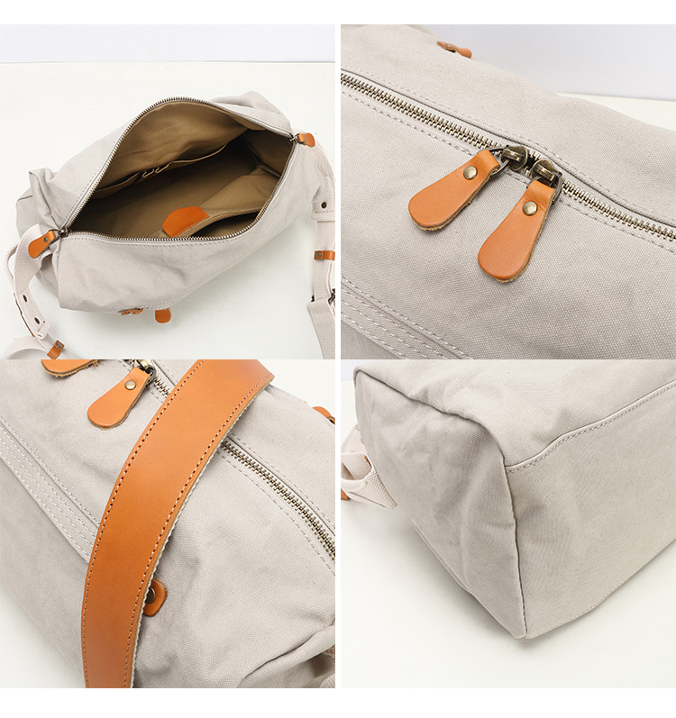 Bolsa de ombro transversal masculina tipo sling de lona de algodão