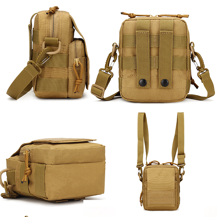 Bolsa de ombro camuflada à prova d'água de mão tático mini crossbody