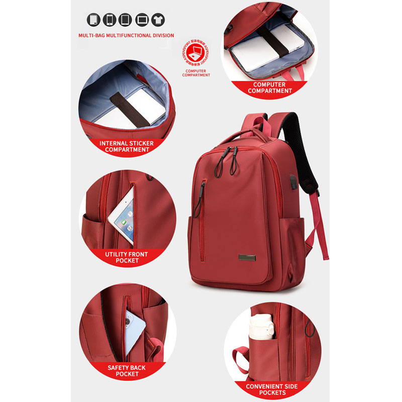 Mochilas simples de moda, mochilas usb de negócios de computador de viagem