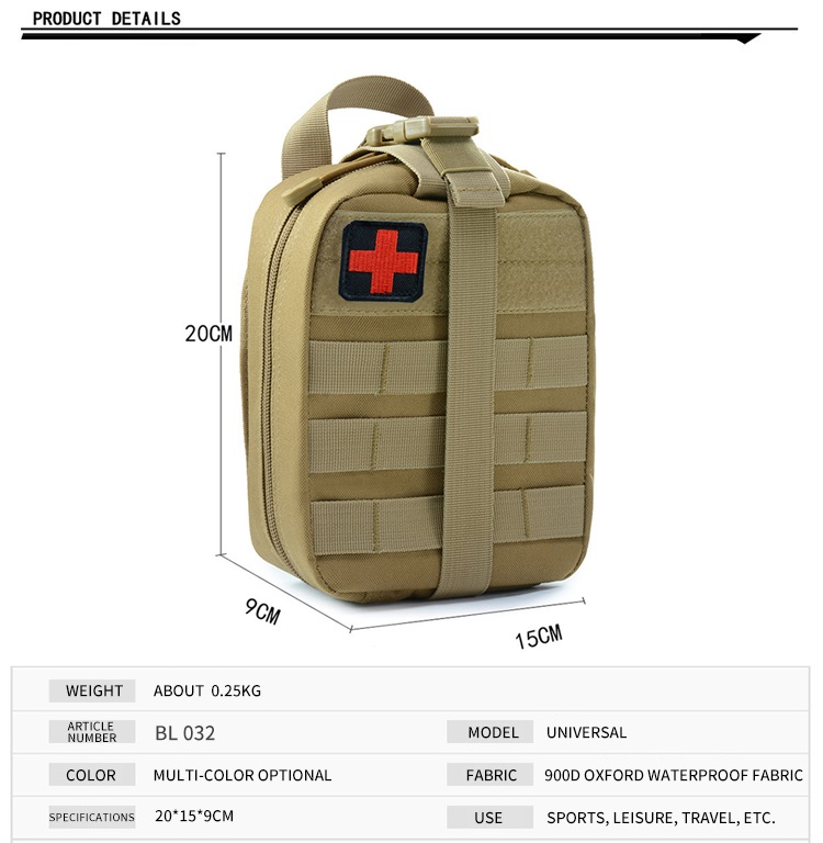 Bolsa médica tática militar bolsa de primeiros socorros