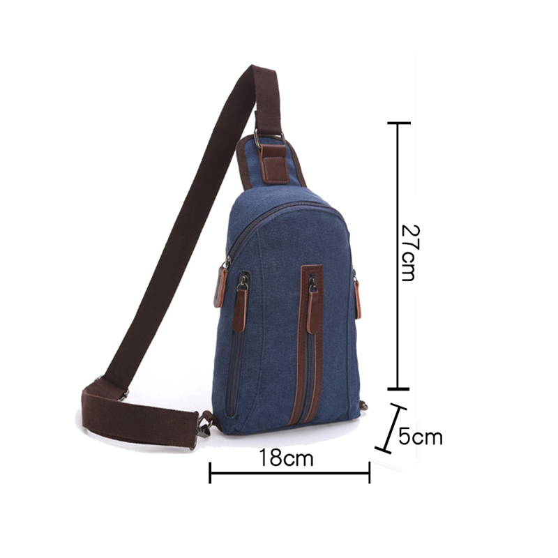 Mochila de um ombro de lona personalizada sling mini bolsa de peito