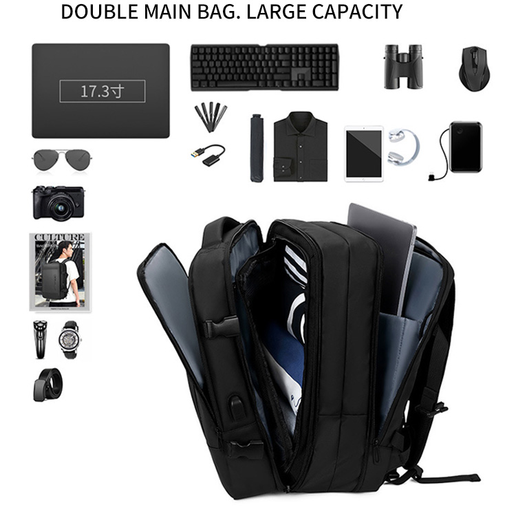 Nylon Anti-roubo Smart USB Laptop Backpack Custom Bag 