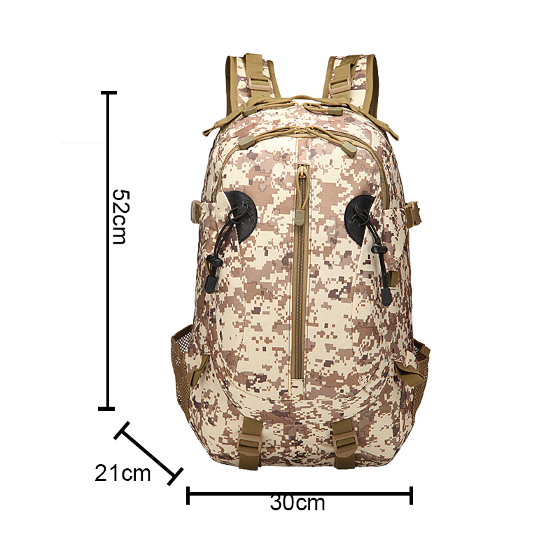 Mochila saco de camuflagem tática durável para câmera digital deserto