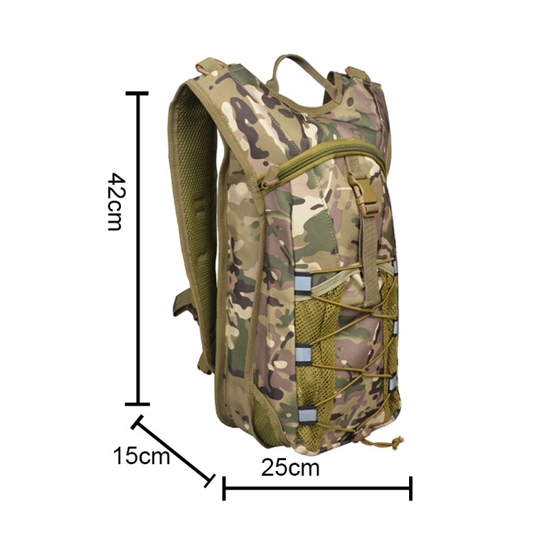 Mochila de hidratação de bexiga de água militar 3L para caminhadas de ciclismo