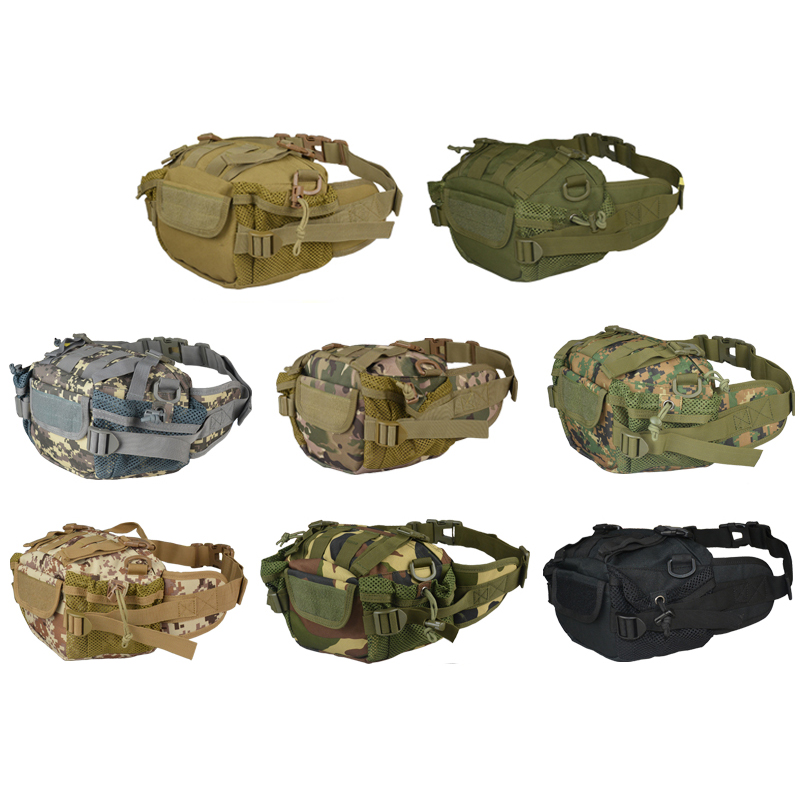 Bolsa de cintura de montanhismo de viagem tática de camuflagem do exército