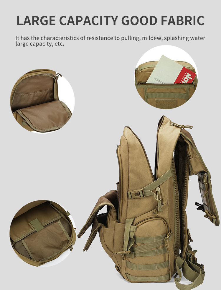 Mochila tática militar de montanha de acampamento militar molle 50L