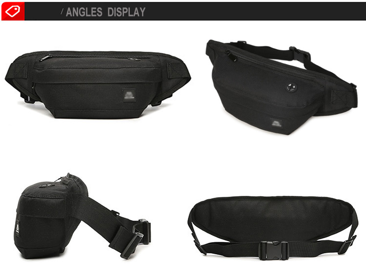 Nylon fanny pack esporte corrida cintura quadril bolsa