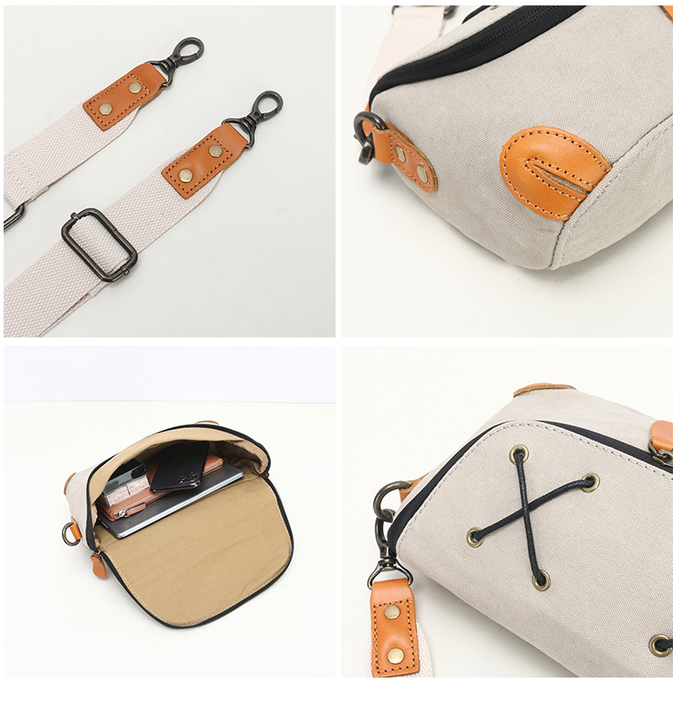 Bolsa transversal de ombro de menino de lona de algodão sling