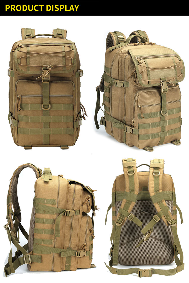 Bolsa de camuflagem de acampamento de viagem de montanhismo 45L mochila tática