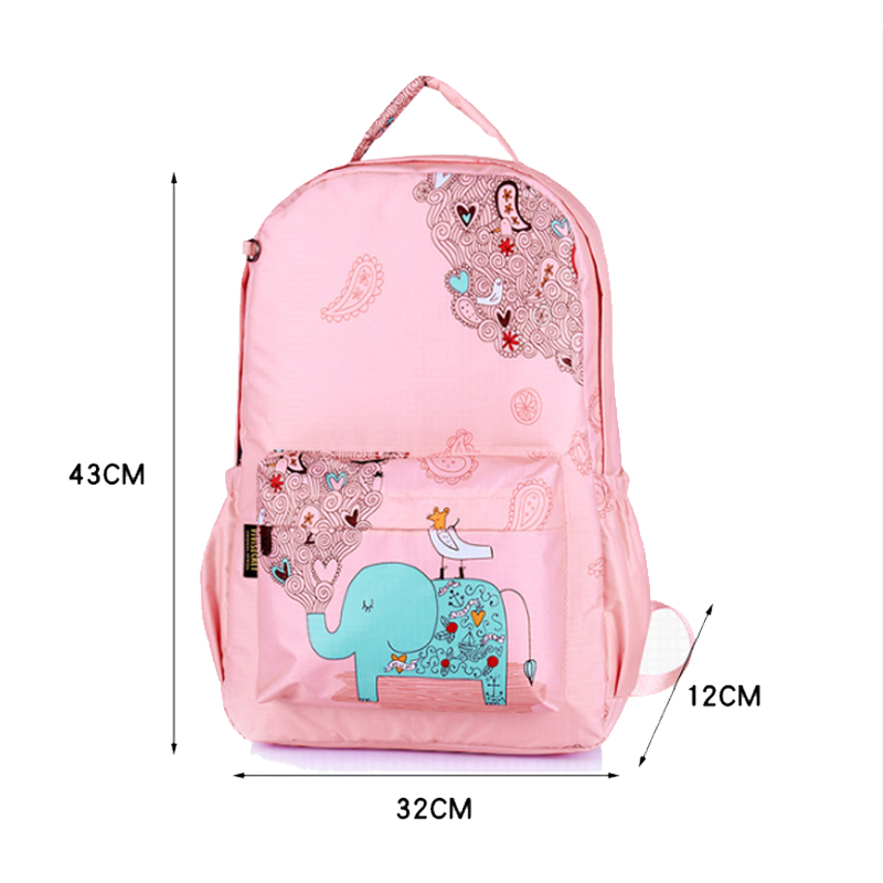 Mochila de sublimação de mochila escolar de desenho animado impressa em poliéster personalizada