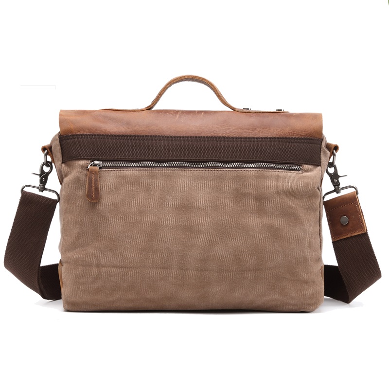 Bolsas de mensageiro de lona reciclada masculina em branco para homens