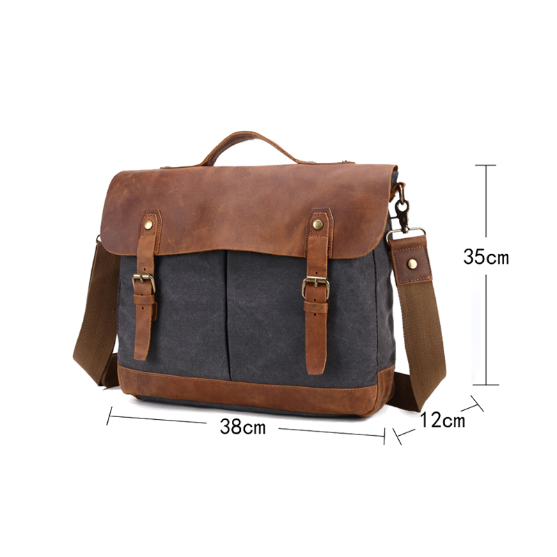 bolsa crossbody de lona multifuncional mens de couro bolsa mensageiro