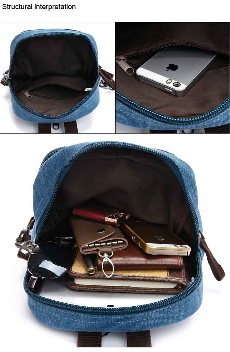 bolsa de lona mini laptop mochila no inverno