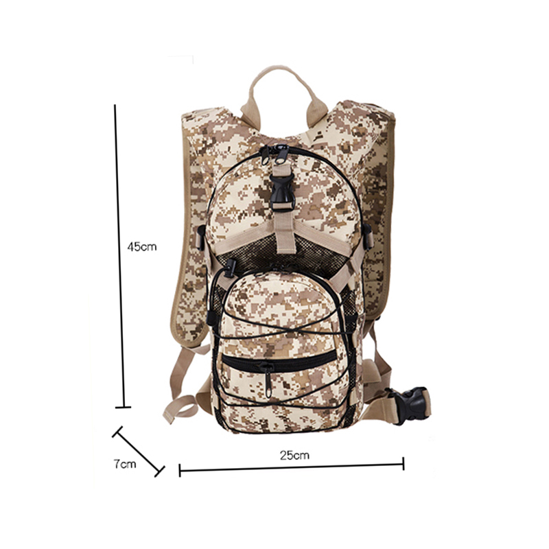 Mochila de montanhismo de caminhada de camuflagem de água tática militar