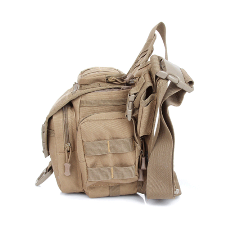 Bolsa de câmera tática militar para sela de motocicleta de ombro masculina