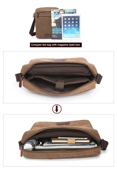 Men Sling ombro Crossbody Messenger Canvas Bag