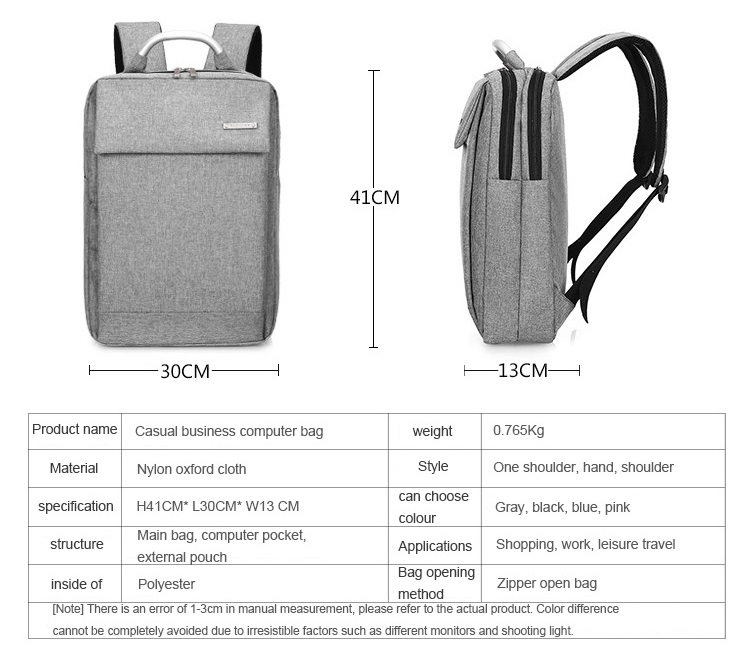 Mochila de laptop de viagem de negócios oxford personalizada para homem