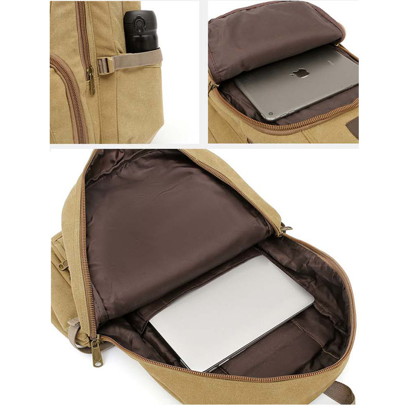 mochilas de lona para laptop ao ar livre mochilas escolares para homens