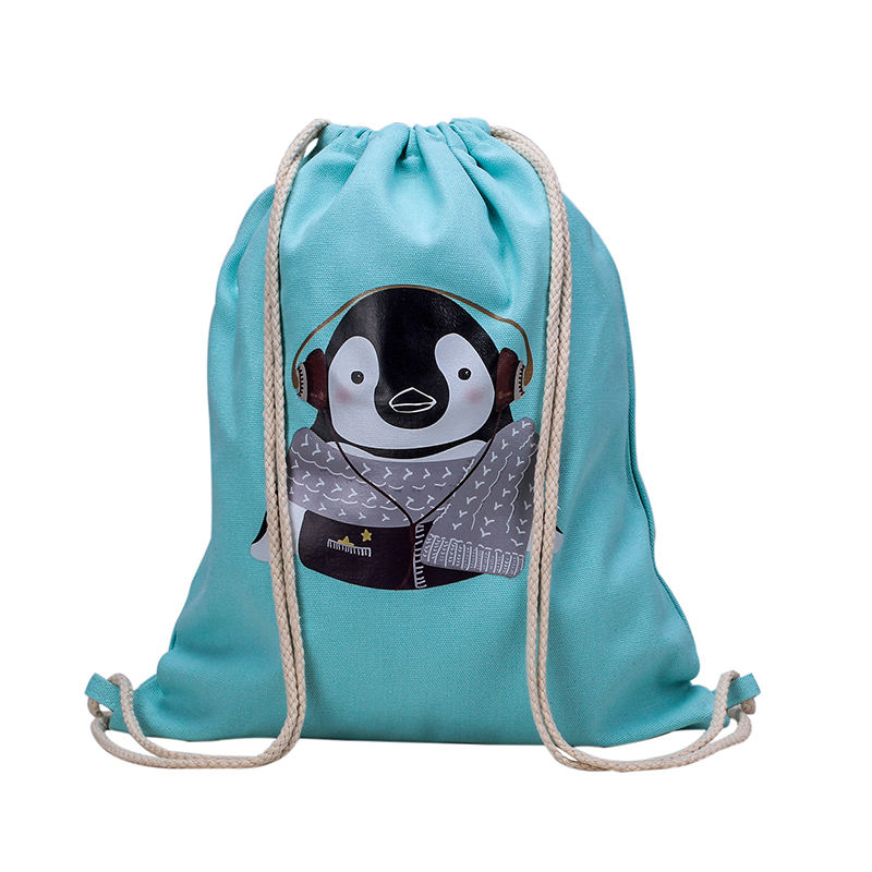 Canvas Atividades ao ar livre Mochila ombro Bolsa personalizada de cordão 